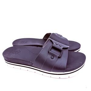 Reef Women's Black Horizon Hi Slide Sandals Size 10